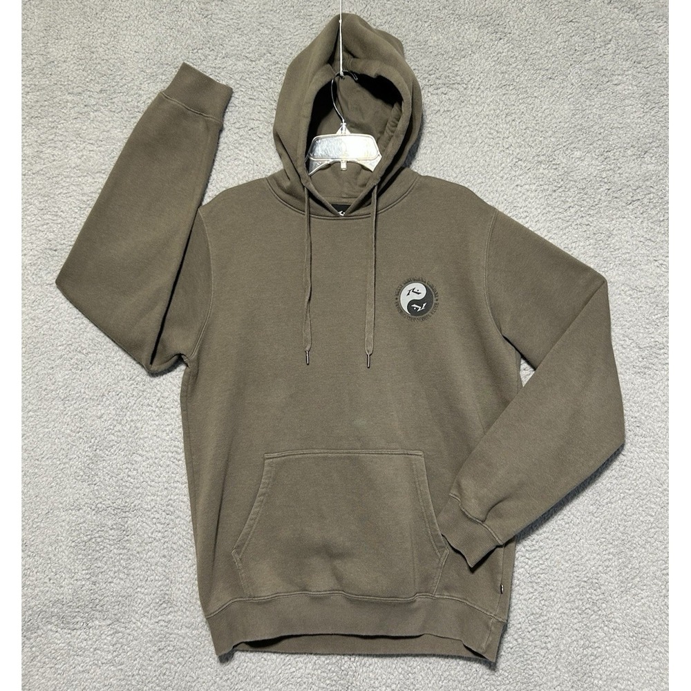 Rusty Surfboards Sweatshirt Mens Medium Hoodie Surfing Green Yin Yang
